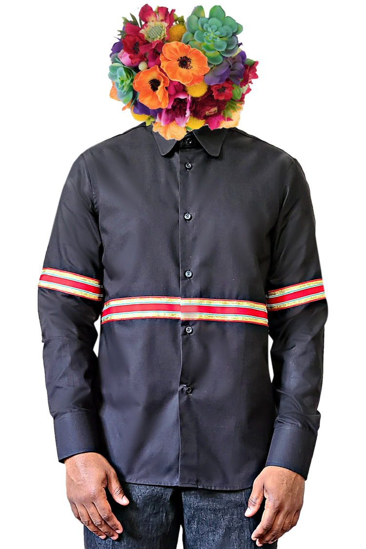 Black Horizontal Grosgrain Shirt